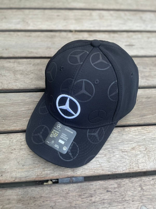 Mercedess Benz White Logo Black Print Premium Unisex Cap